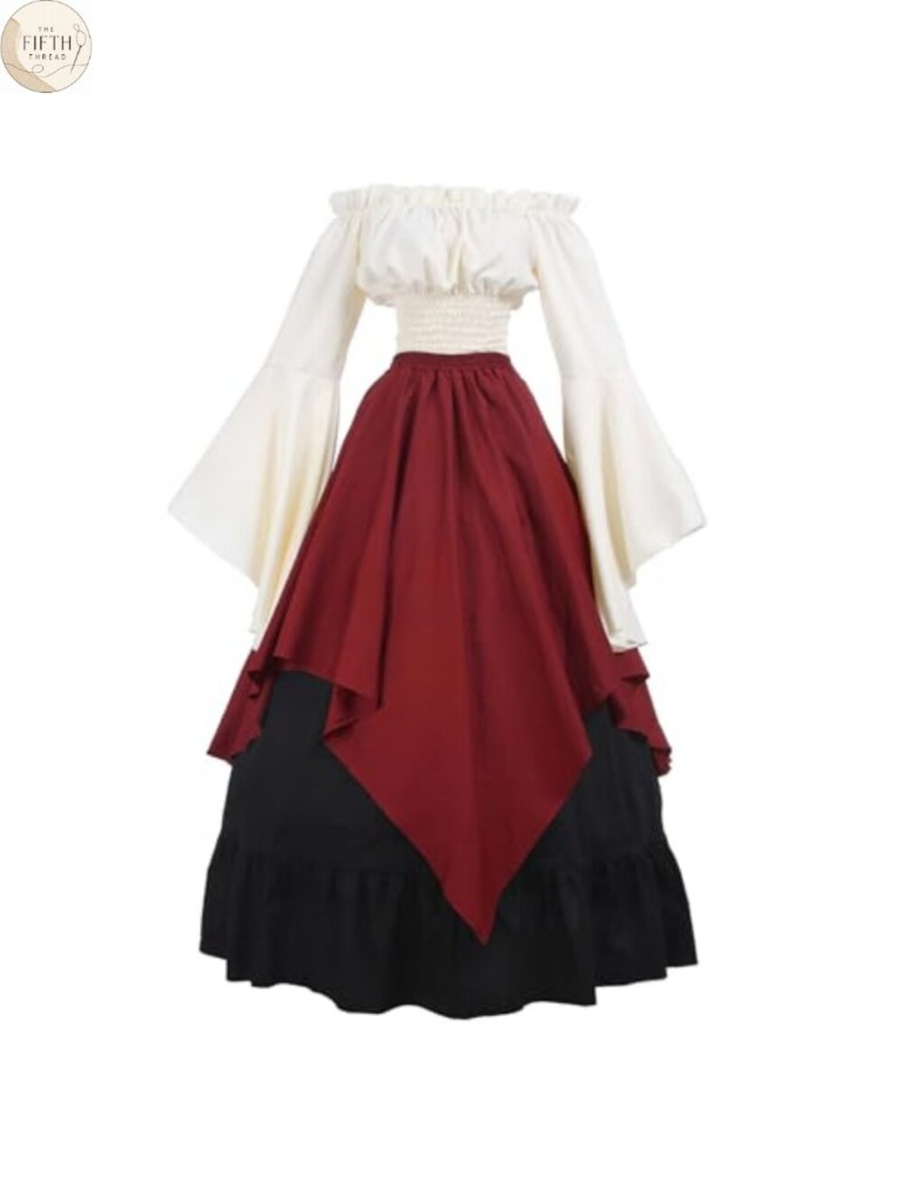 Peasant Top & Renaissance Skirt Set Medieval Ren Faire Costume